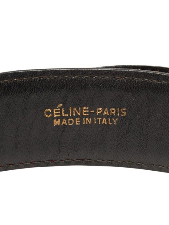 Celine Vintage Carriage Belt Wine Red Bordeaux Leather main image 6